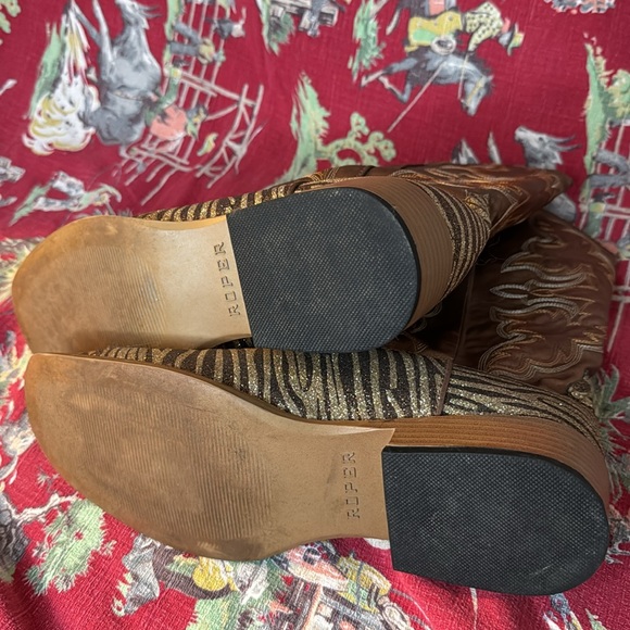 Roper Zebra glitter cowboy boots square toe womens - Picture 4 of 4